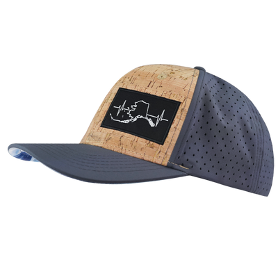 Alaska - 6 Panel - Cork - Charcoal - Laser Mesh (Unisex)