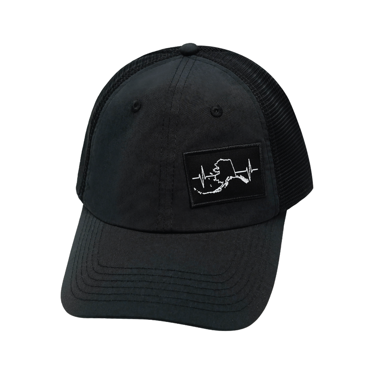 Alaska - 6 Panel - Unstructured - Black - Soft Trucker Mesh (Unisex)
