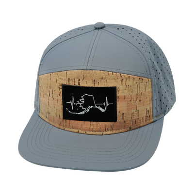 Alaska - 7 Panel - Cork - Gray Blue - Laser Mesh (Unisex)