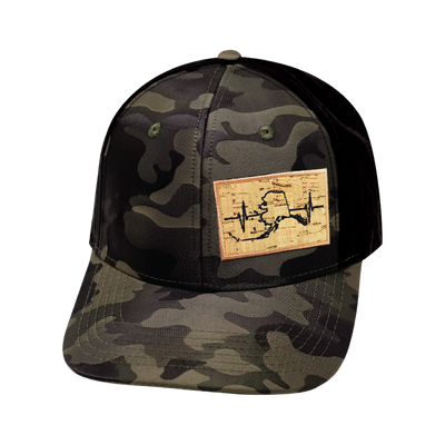 Alaska - 6 Panel - Tan Camo / Black - Laser Mesh (Unisex)