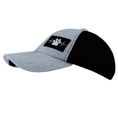 Dog - 6 Panel - Unstructured - Heather Gray / Black - Soft Trucker Mesh (Unisex)