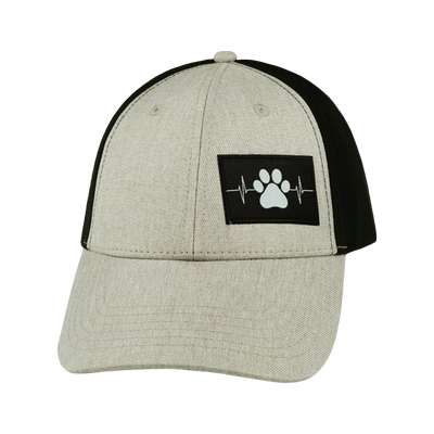 Dog - 6 Panel - Shallow Fit - Pony Tail - Tan / Black - Laser Mesh (Unisex)