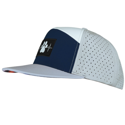 Dog - 7 Panel - Gray / Navy / White - Laser Mesh (Unisex)