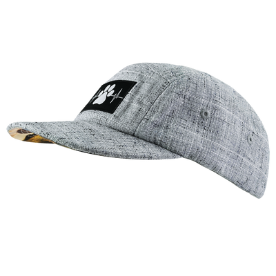 Dog - 5 Panel - Unstructured - Light Gray Hemp - Fabric Back (Unisex)