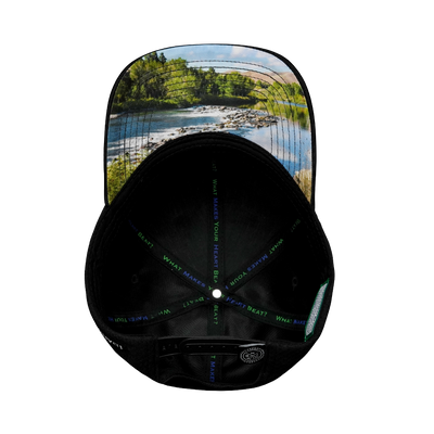 Surf - 5 Panel - Quilted - Black - Trucker Mesh (Unisex)
