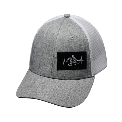 Surf - 6 Panel - Shallow Fit - Heather Gray / White - Trucker Mesh (Unisex)