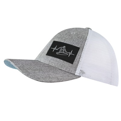 Surf - 6 Panel - Shallow Fit - Heather Gray / White - Trucker Mesh (Unisex)