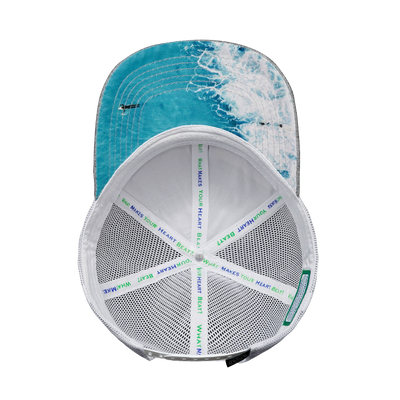 Surf - 6 Panel - Shallow Fit - Heather Gray / White - Trucker Mesh (Unisex)