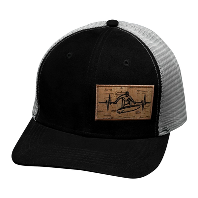 Surf - 6 Panel - Suede - Black / Gray - Trucker Mesh (Unisex)