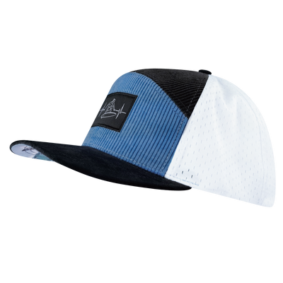Surf - 7 Panel - Corduroy - Charcoal Gray / Light Blue / White - Jersey Mesh (Unisex)