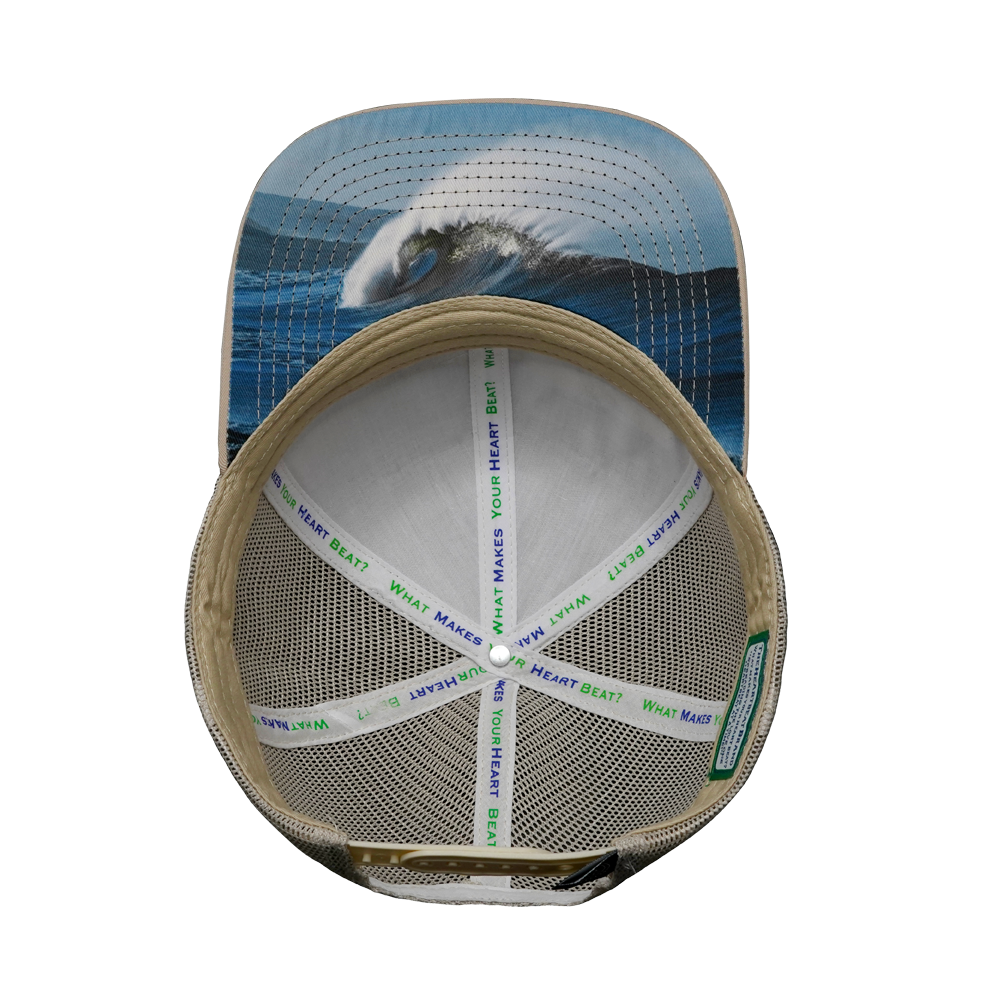 Surf - 6 Panel - Cream / Gray - Trucker Mesh (Unisex)