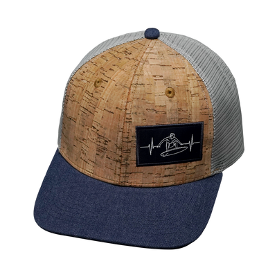 Surf - 6 Panel - Cork - Heather Navy / Gray - Trucker Mesh (Unisex)