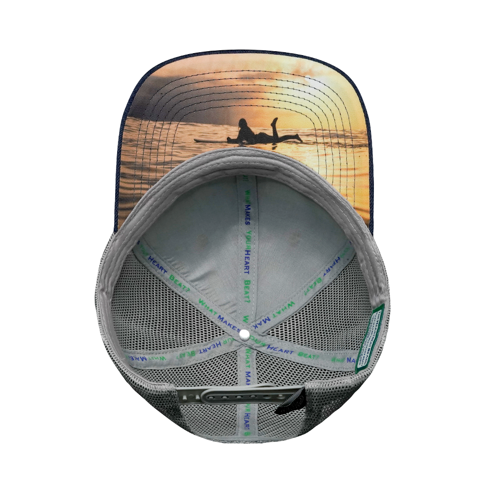 Surf - 6 Panel - Cork - Heather Navy / Gray - Trucker Mesh (Unisex)