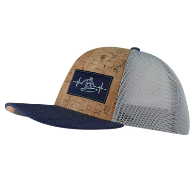 Surf - 6 Panel - Cork - Heather Navy / Gray - Trucker Mesh (Unisex)