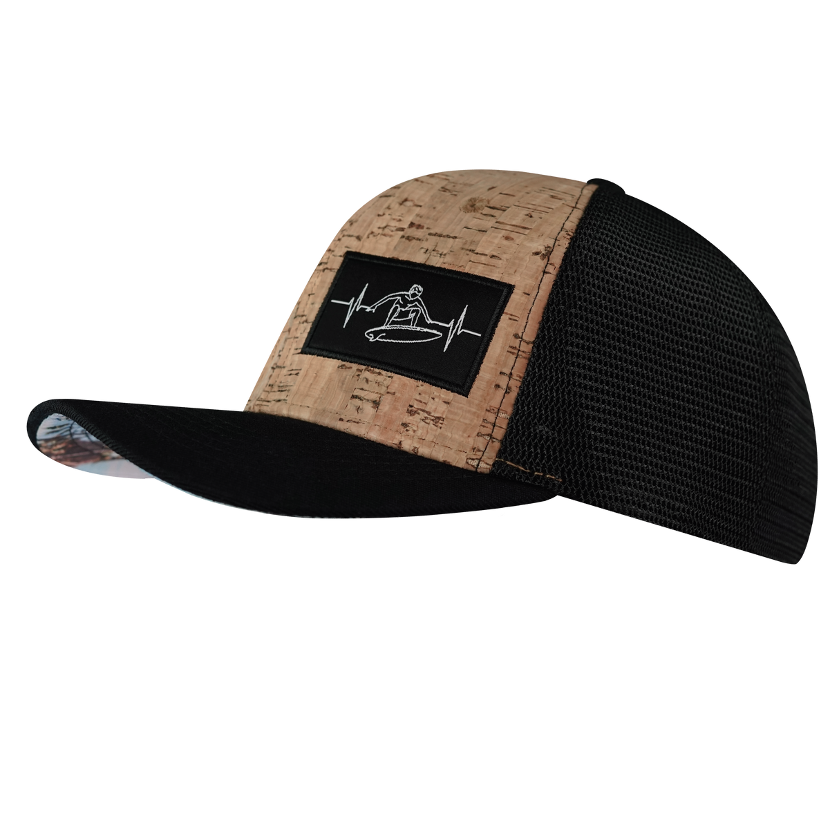 Surf - 6 Panel - Cork - Black - Trucker Mesh (Unisex)