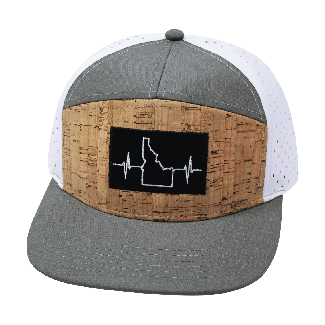 Idaho - 7 Panel - Cork - Gray / White - Laser Mesh (Unisex)