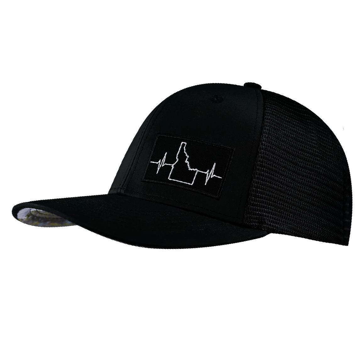 Idaho - 6 Panel - Black - Trucker Mesh (Unisex)