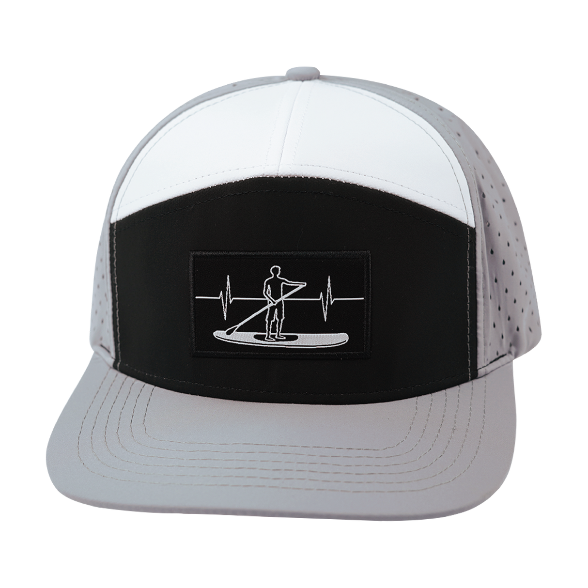 Paddle Board - 7 Panel - Gray / Black / White - Laser Mesh (Unisex)