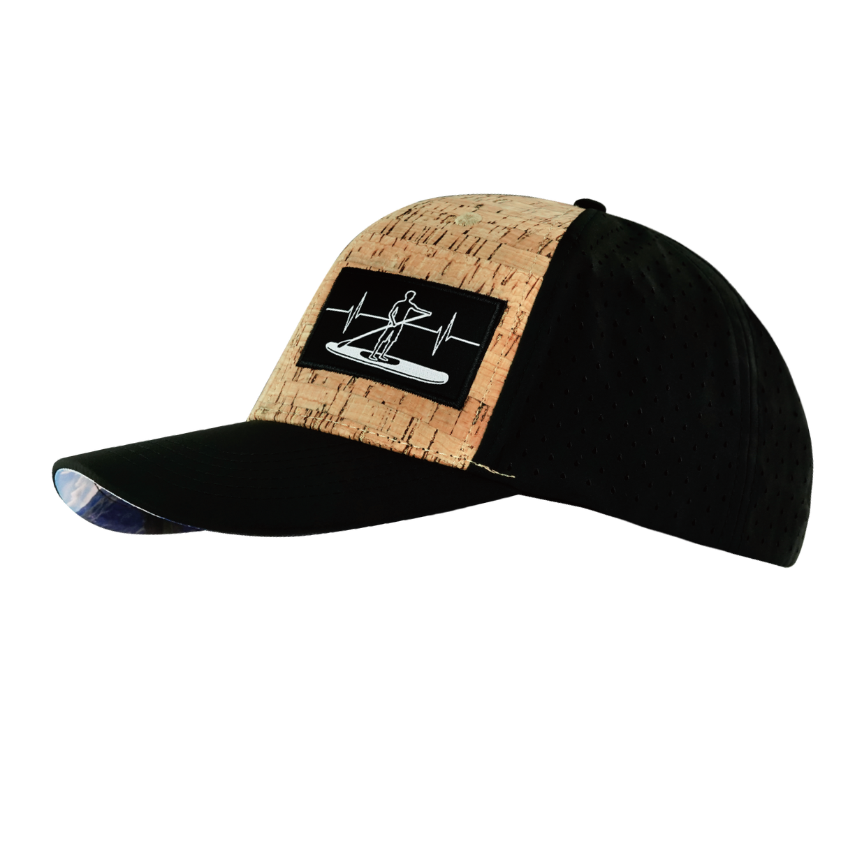 Paddle Board - 6 Panel - Cork - Black - Laser Mesh (Unisex)