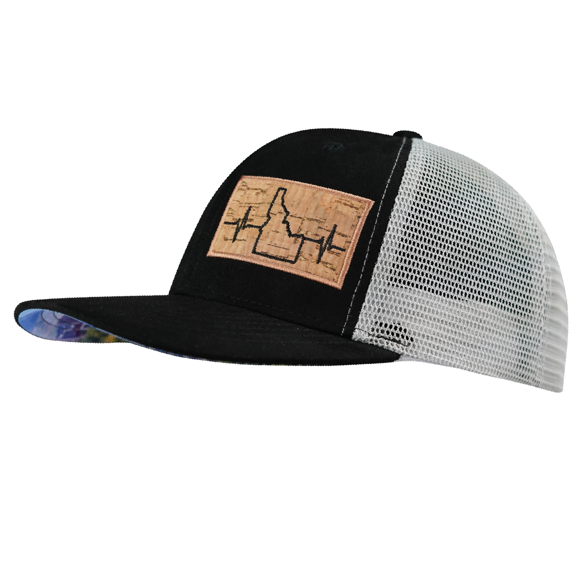Idaho - 6 Panel - Suede - Black / Gray - Trucker Mesh (Unisex)
