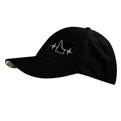 Idaho - 6 Panel - AirMesh - Athletic Fit - Black - Fabric Back (Unisex)