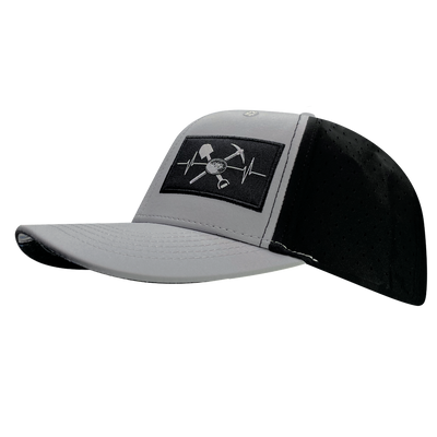 Prospecting - 6 Panel - Gray / Black - Laser Mesh (Unisex)