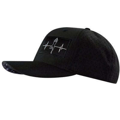 Yoga - 6 Panel - Black - Laser Mesh (Unisex)