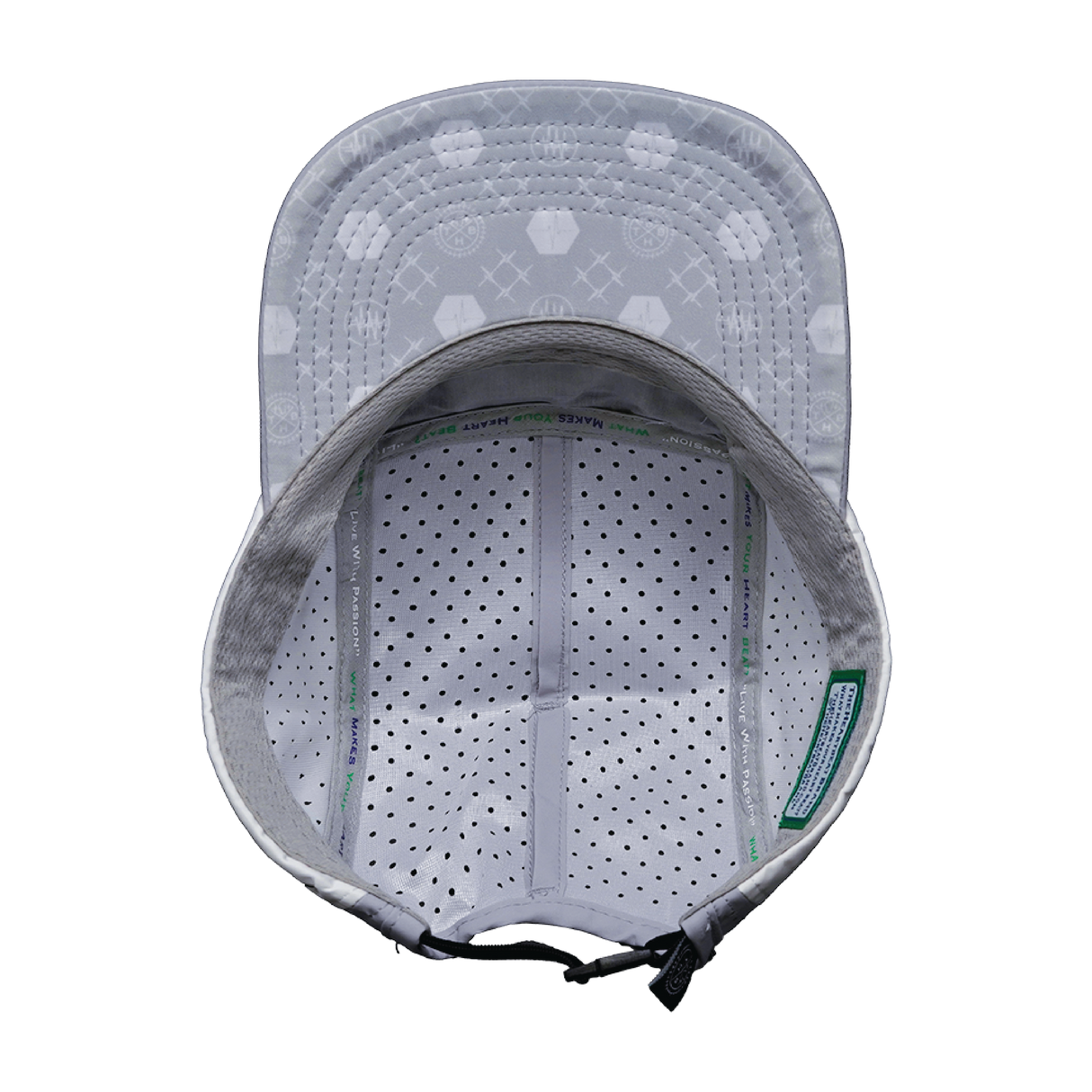 Yoga - 5 Panel - Sporty - Unstructured - Pony Tail - Gray / Navy / White - Laser Mesh (Unisex)