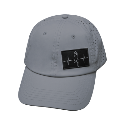 Yoga - 6 Panel - Unstructured - Relaxed Fit - Pony Tail - Gray - Laser Mesh (Unisex)