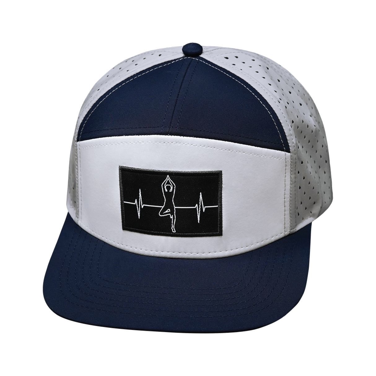 Yoga - 7 Panel - Navy / White / Gray - Laser Mesh (Unisex)