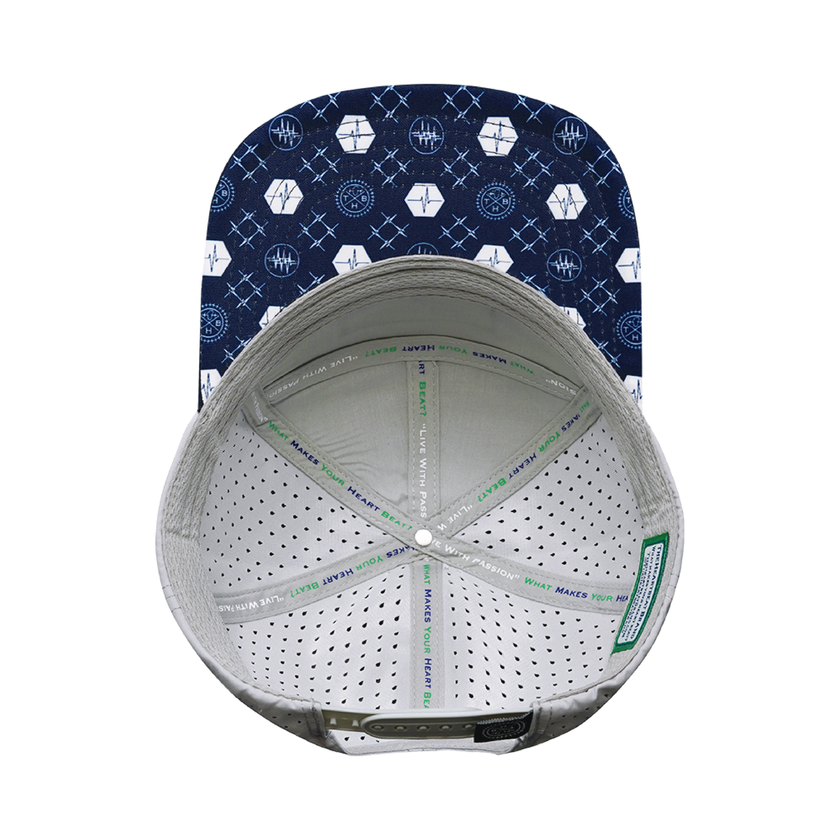 Yoga - 7 Panel - Navy / White / Gray - Laser Mesh (Unisex)