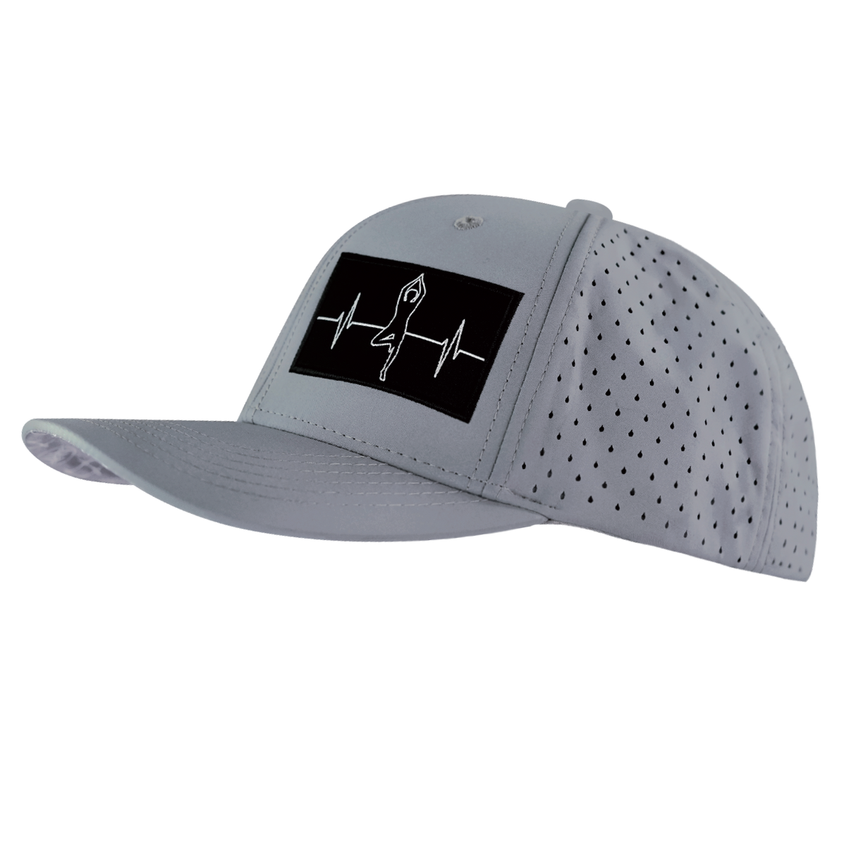Yoga - 6 Panel - Gray - Laser Mesh (Unisex)