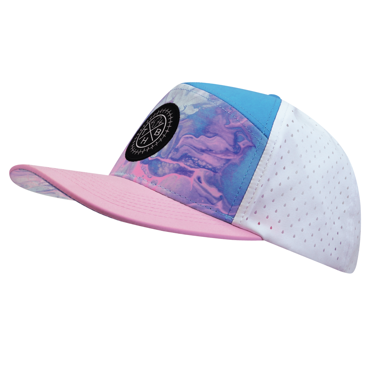 THB - 7 Panel - Cotton Candy - Pink / Neon Blue / White - Laser Mesh (Unisex)