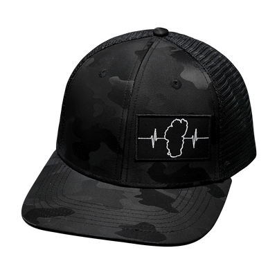 Tahoe - 6 Panel - Black Camo / Black - Trucker Mesh (Unisex)