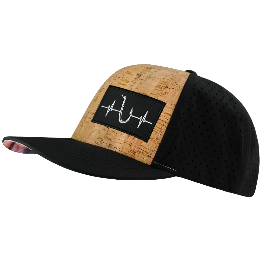 Fishing - 6 Panel - Cork - Black - Laser Mesh (Unisex)