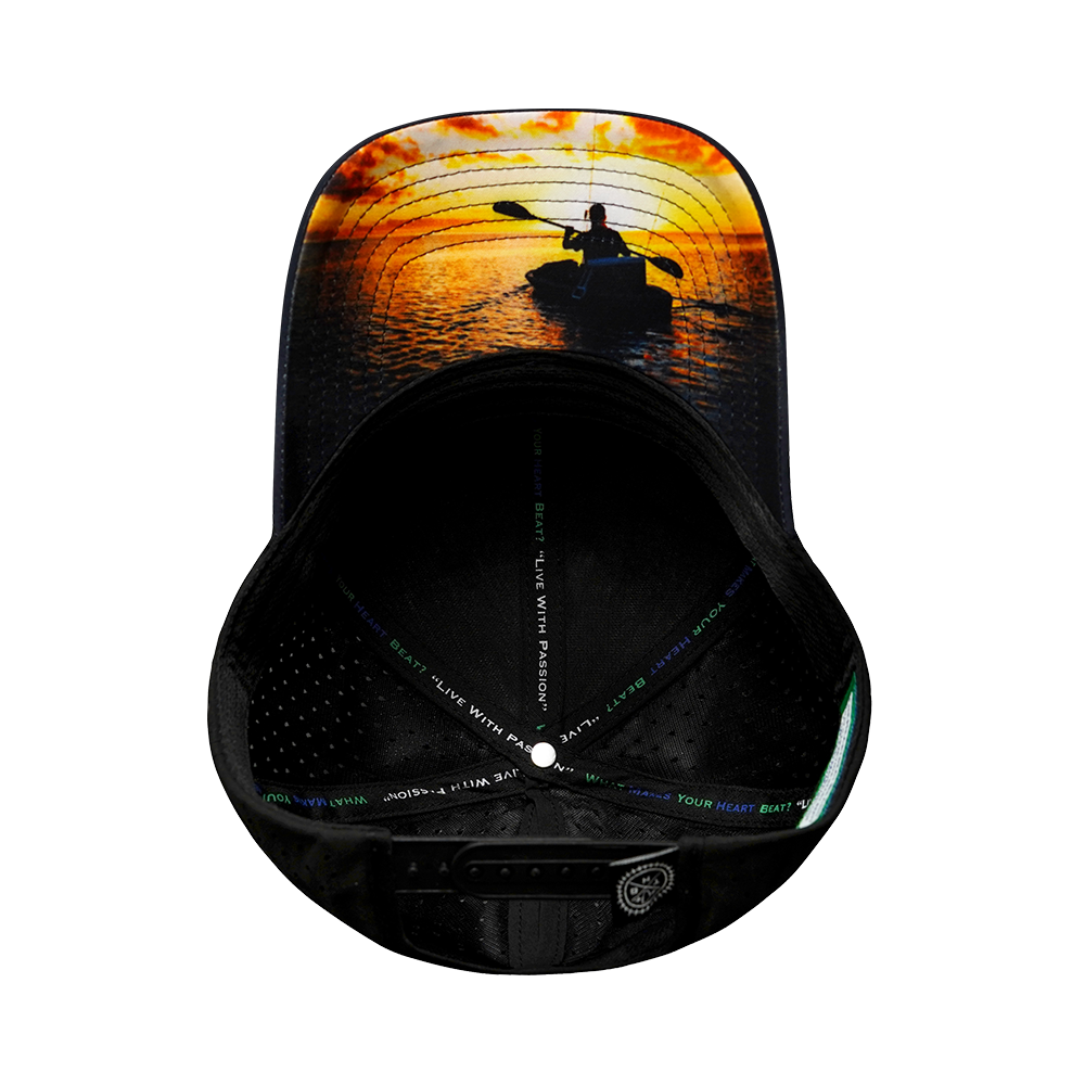 Fishing - 6 Panel - Shallow Fit - Pony Tail - Soft Navy Camo / Black - Laser Mesh (Unisex)