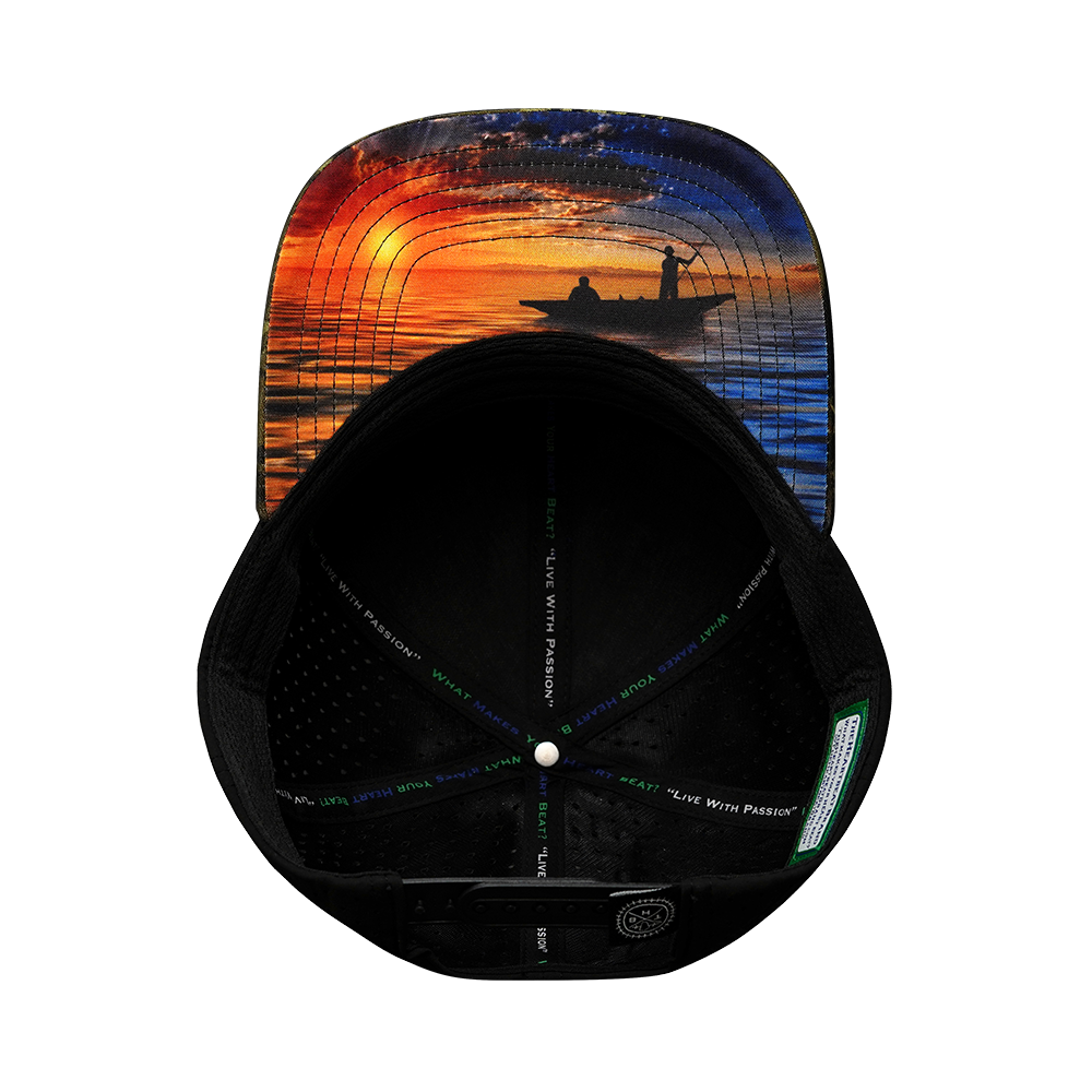 Fishing - 6 Panel - Tan Tree Camo / Black - Laser Mesh (Unisex)