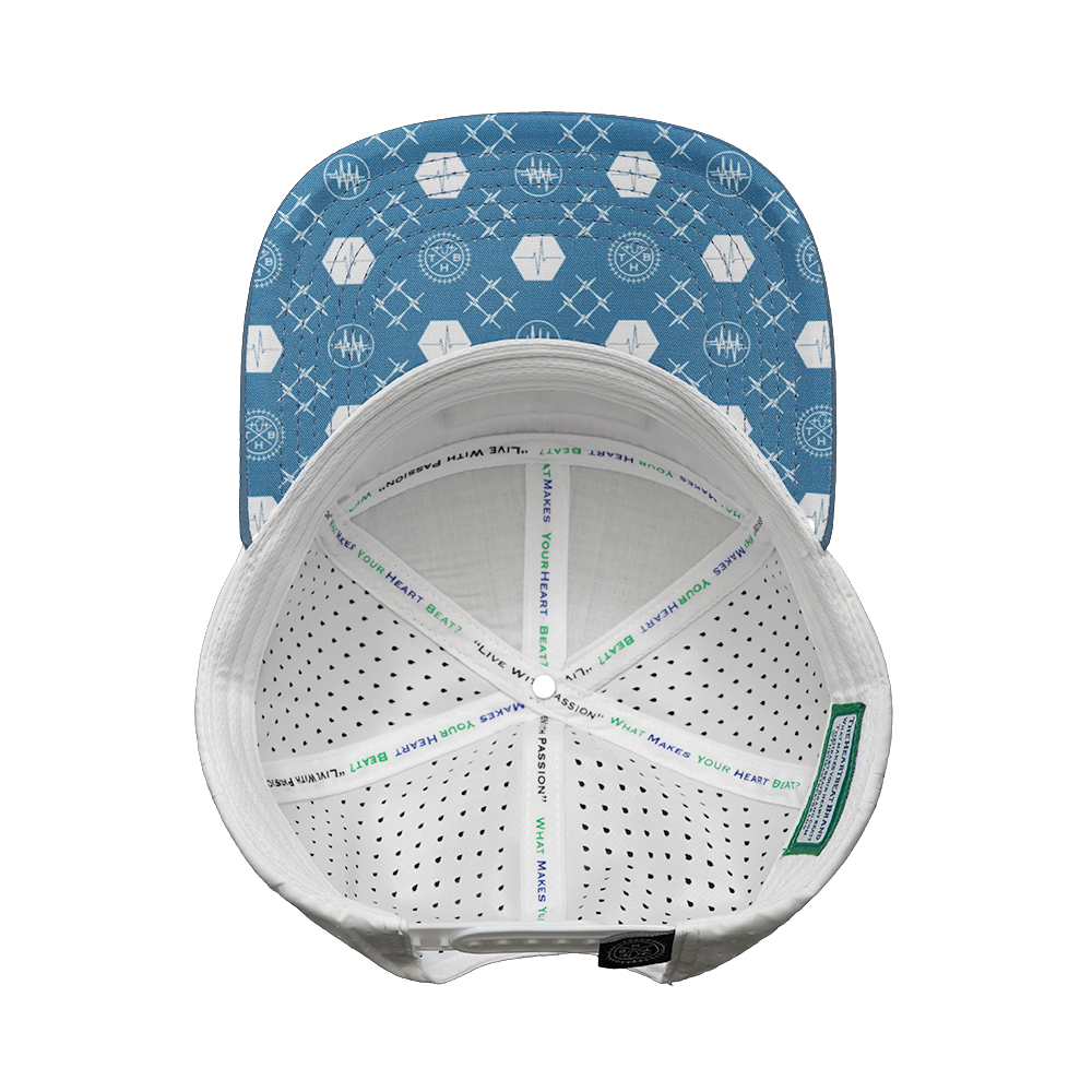 Yoga - 7 Panel - Light Blue / White - Laser Mesh (Unisex)