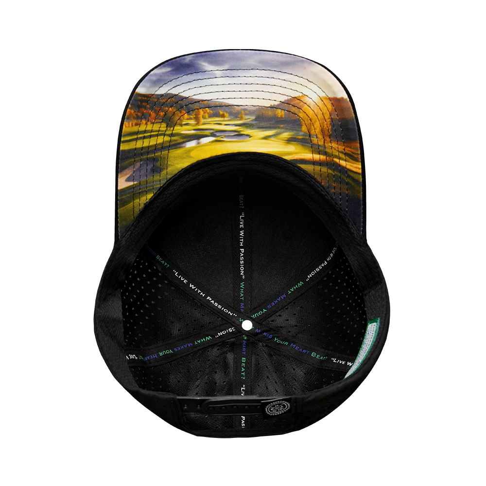 Golf - 6 Panel - Black - Laser Mesh (Unisex)