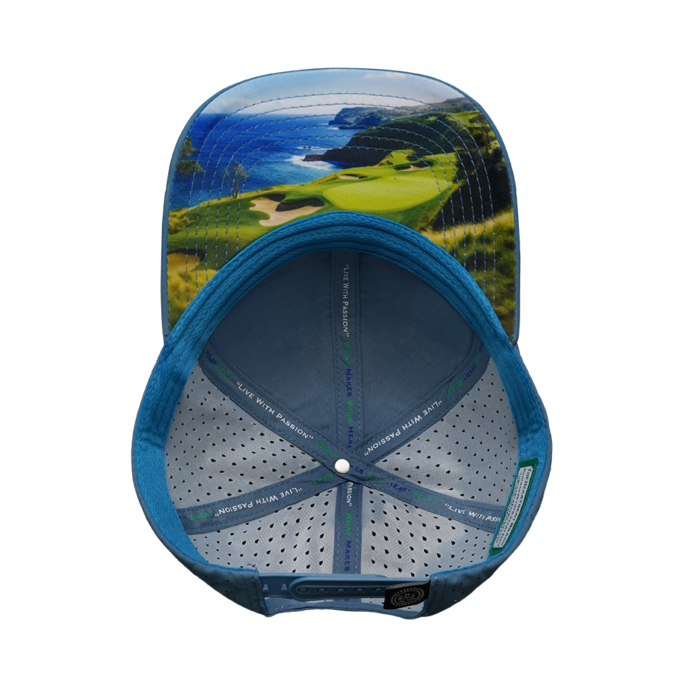 Golf - 6 Panel - Cork - Slate Blue - Laser Mesh (Unisex)