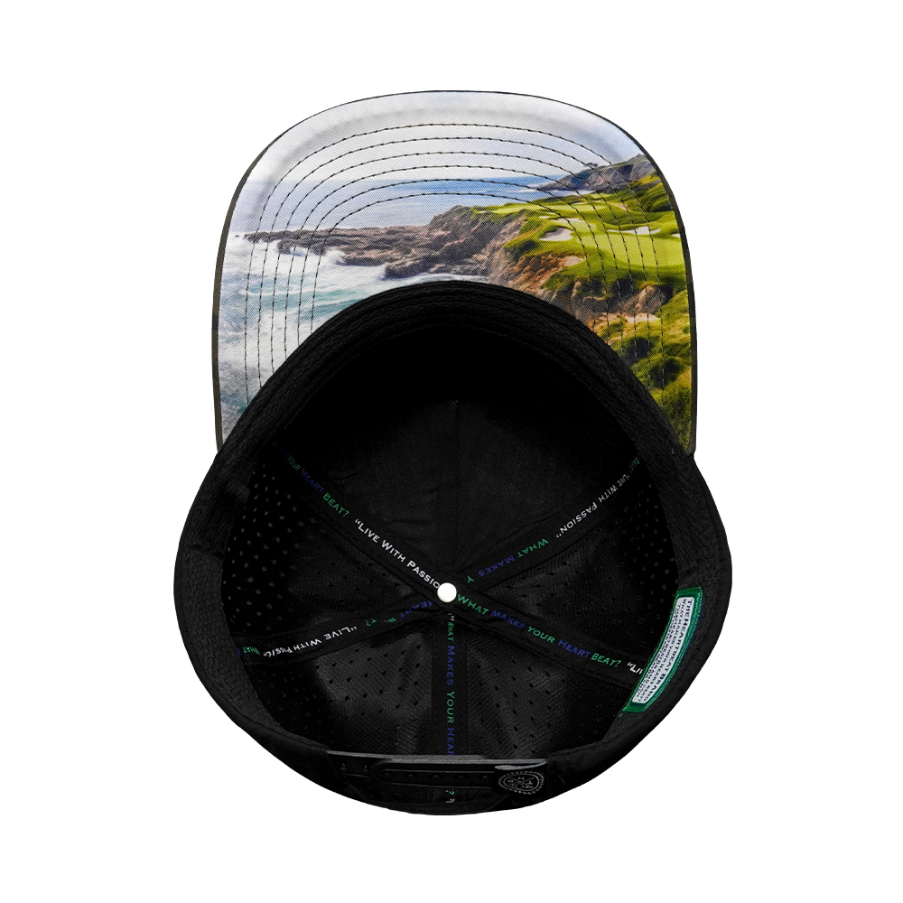 Golf - 5 Panel - Structured - Soft Charcoal Camo / Black - Laser Mesh (Unisex)