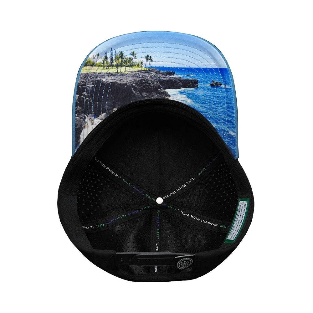 Golf - 5 Panel - Structured - Slate Blue / Black - Laser Mesh (Unisex)