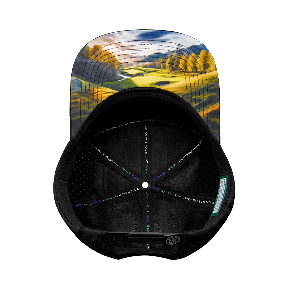 Golf - 7 Panel - Black Camo - Laser Mesh (Unisex)