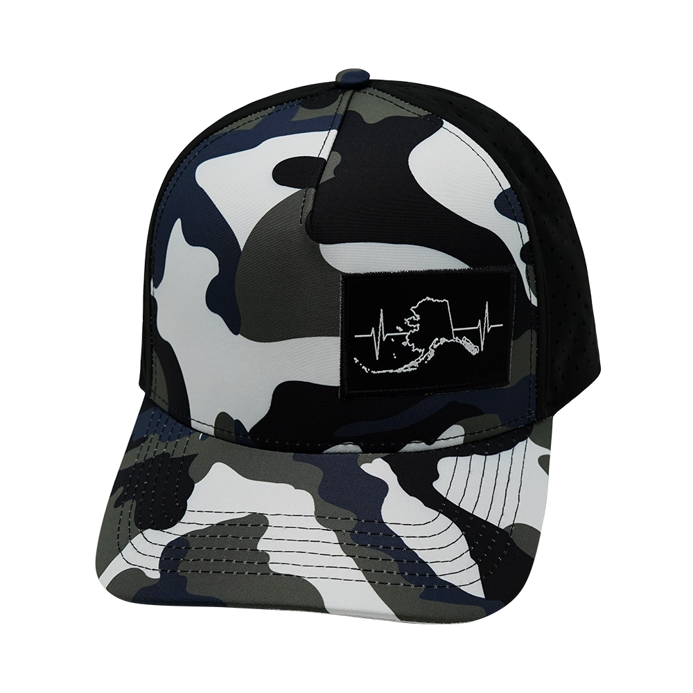 Alaska - 5 Panel - Structured - Camo - White / Blue / Gray / Black - Laser Mesh (Unisex)