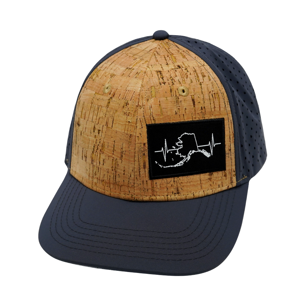 Alaska - 6 Panel - Cork - Charcoal - Laser Mesh (Unisex)