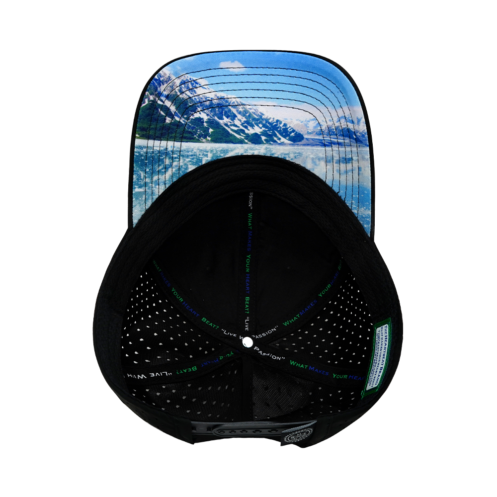 Alaska - 6 Panel - Shallow Fit - Pony Tail - Cork - Black - Laser Mesh (Unisex)