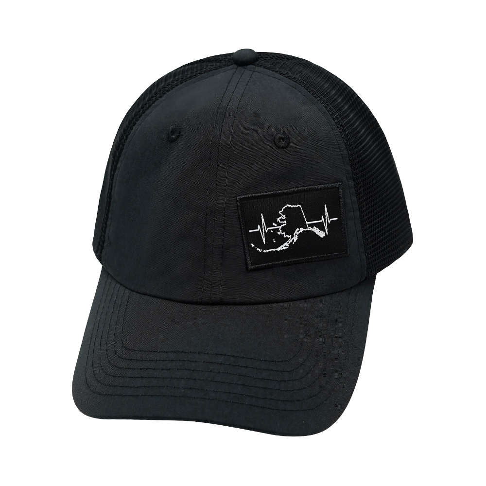 Alaska - 6 Panel - Unstructured - Black - Soft Trucker Mesh (Unisex)