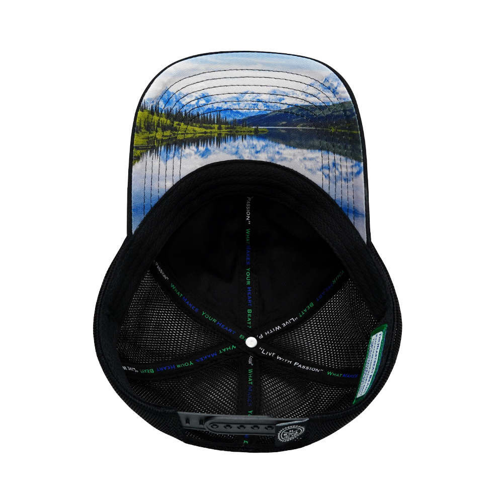 Alaska - 6 Panel - Unstructured - Black - Soft Trucker Mesh (Unisex)