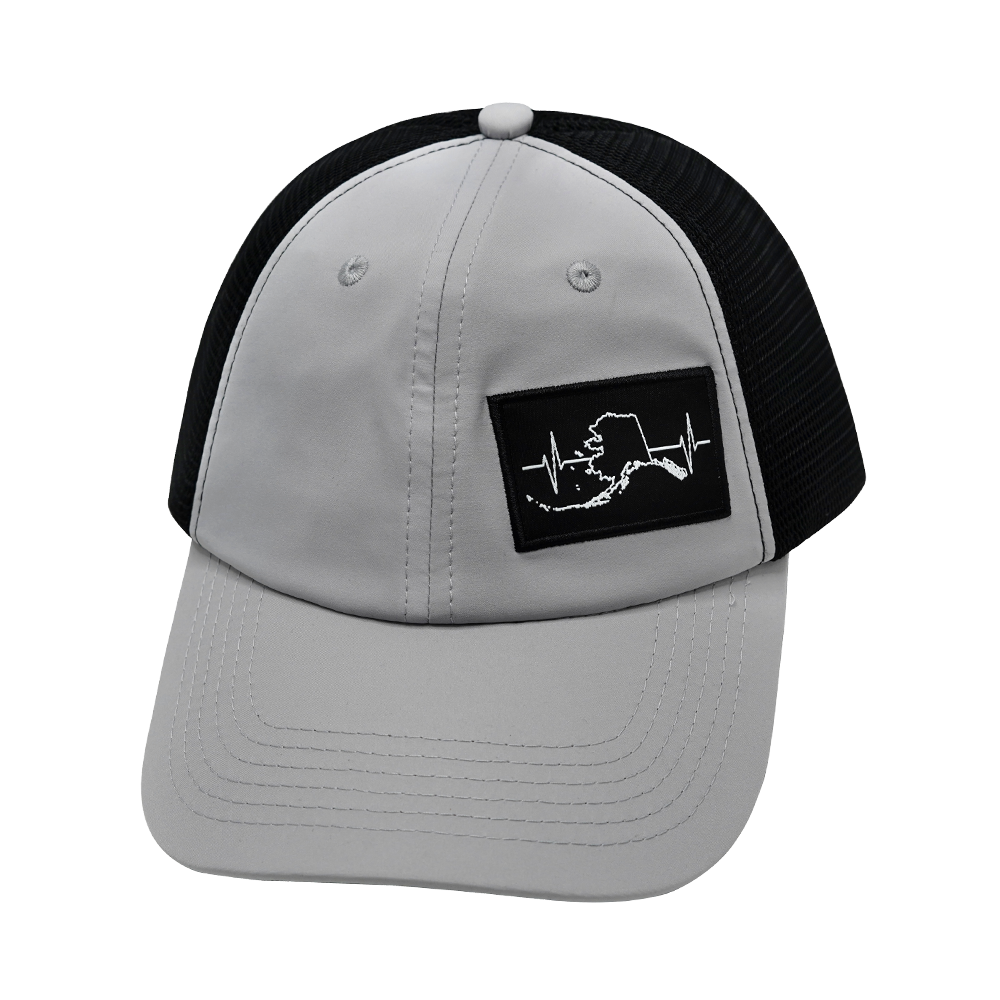 Alaska - 6 Panel - Unstructured - Gray / Black - Laser Mesh (Unisex)