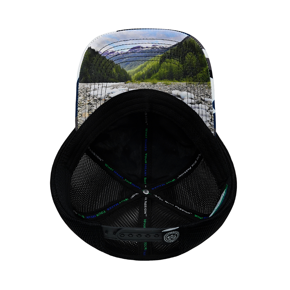 Alaska - 6 Panel - Unstructured - Camo - White / Gray / Blue / Black - Soft Trucker Mesh (Unisex)